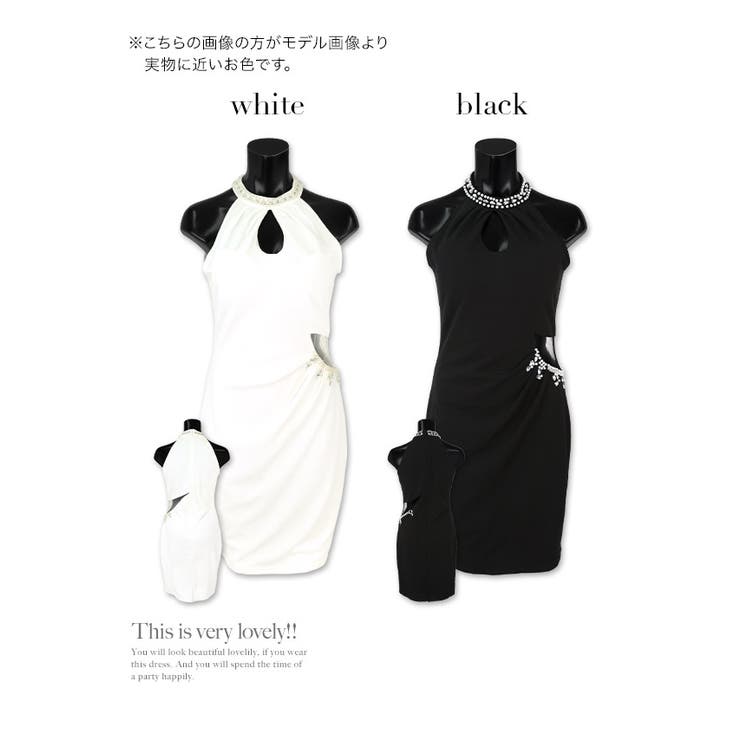 ビジューラインデコルテカットアメリカンスリーブミニドレス セクシードレス タイト… | Tika | 詳細画像11 