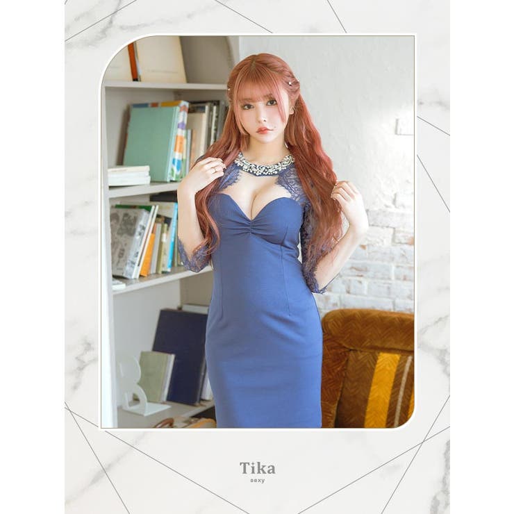 最新入荷 美品♥️バストハートカットビジューホルターネックタイトドレス スーツ・フォーマル・ドレス