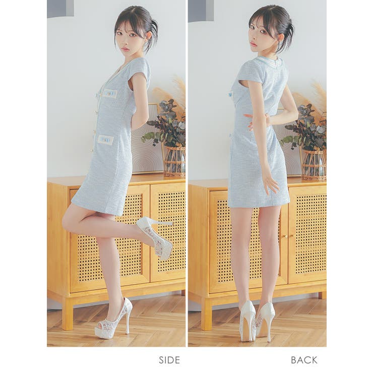 【韓国ドレス】Tika ツイード タイトミニドレス xk000013114_1.jpg