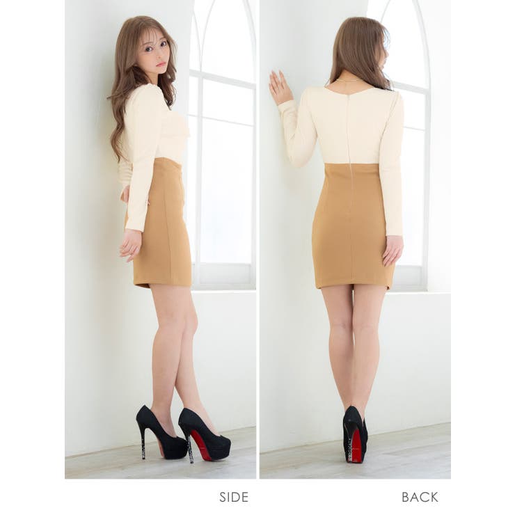 Tika 韓国製 ニットフロントジップタイトミニドレス | Tika | 詳細画像7 