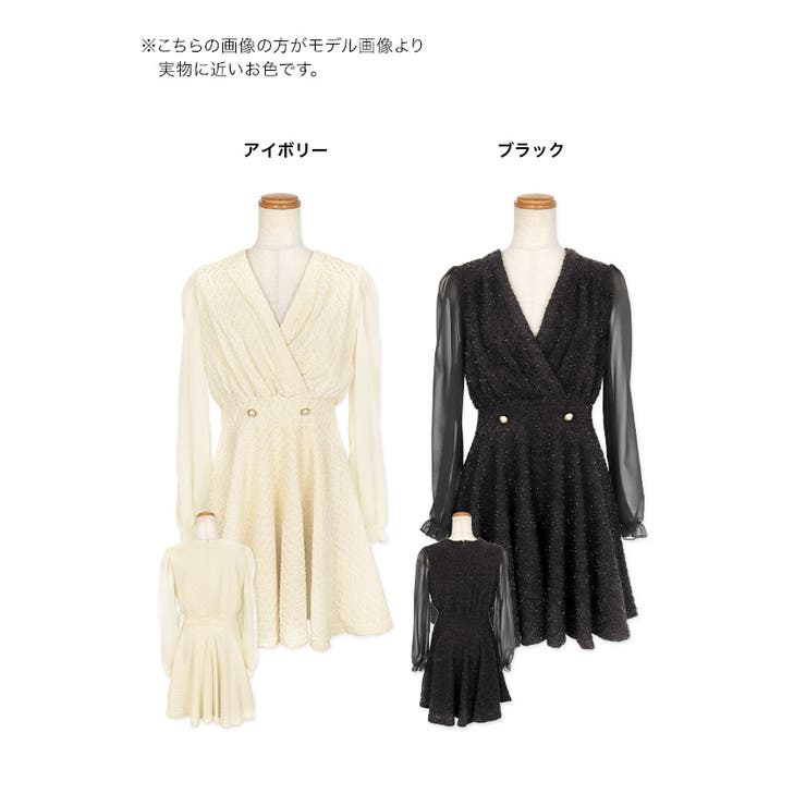 Aライン×ウエストマークレトロチックワンピース 韓国ドレス