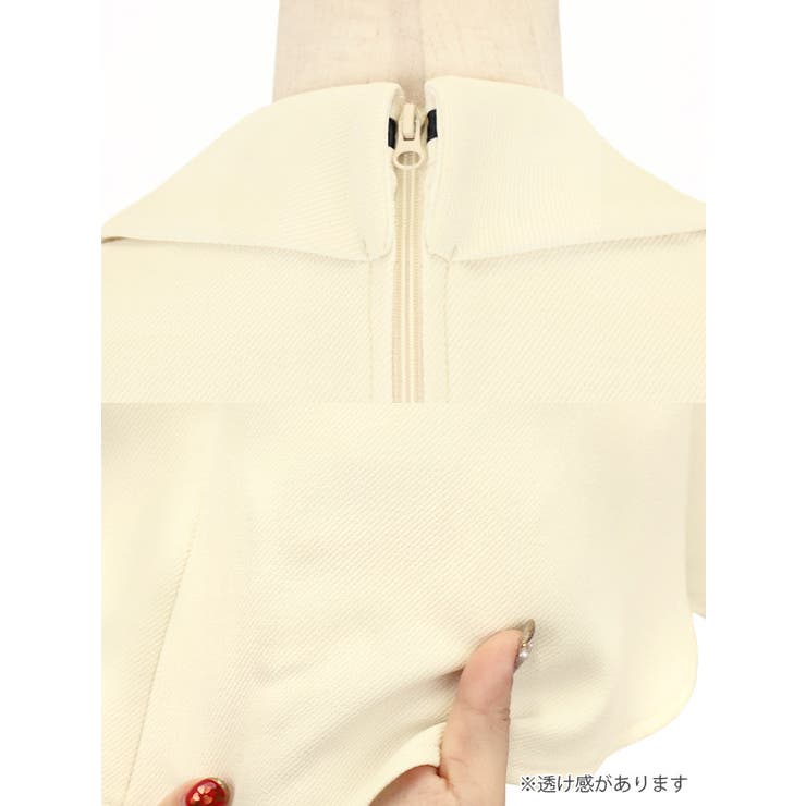 Tika 襟付きリボンノースリーブセットアップフレアミニドレス ガーリードレス | Tika | 詳細画像9 