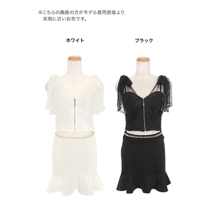 Tika ビジューラインストーン×ハーフジップセットアップミニドレス セクシード… | Tika | 詳細画像7 