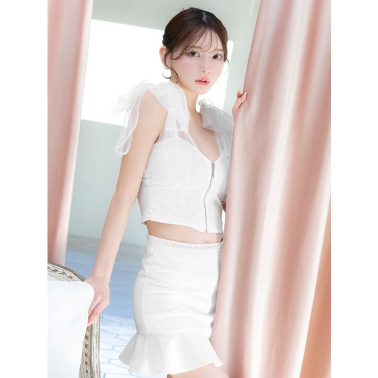 Tika ビジューラインストーン×ハーフジップセットアップミニドレス セクシード… | Tika | 詳細画像2 