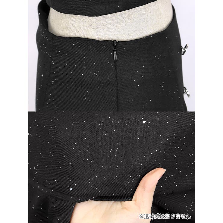 Tika ラメ生地ホルターネックシアー長袖プリーツセットアップタイトミニドレス … | Tika | 詳細画像9 