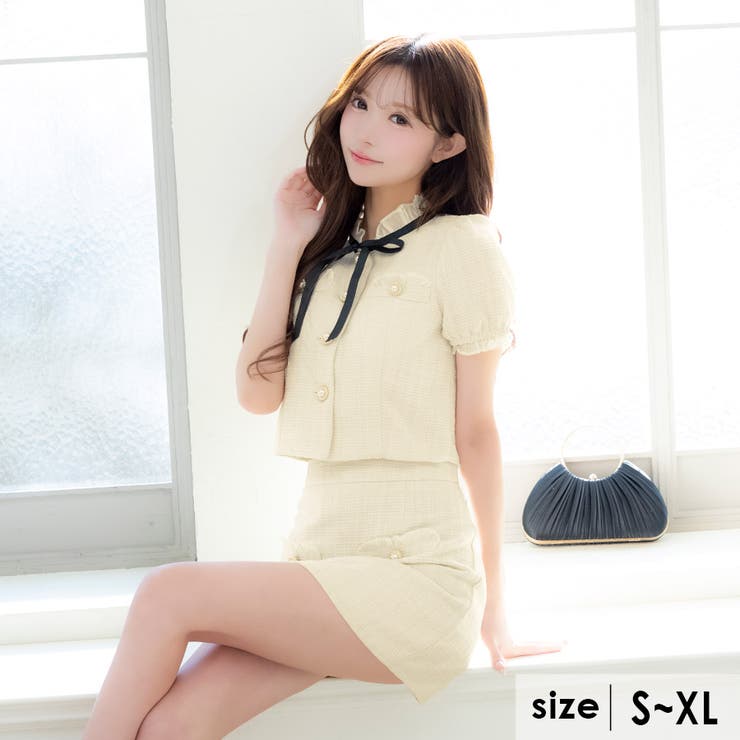 Tika ツイードセットアップタイトミニドレス ガーリードレス | Tika | 詳細画像1 