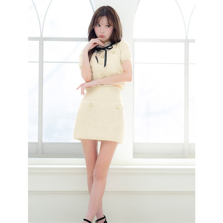 Tika ツイードセットアップタイトミニドレス ガーリードレス | Tika | 詳細画像2 