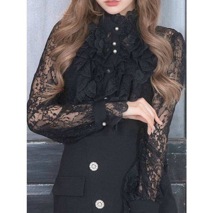 Pimil 韓国セットアップ レースブラウス | Tika | 詳細画像3 