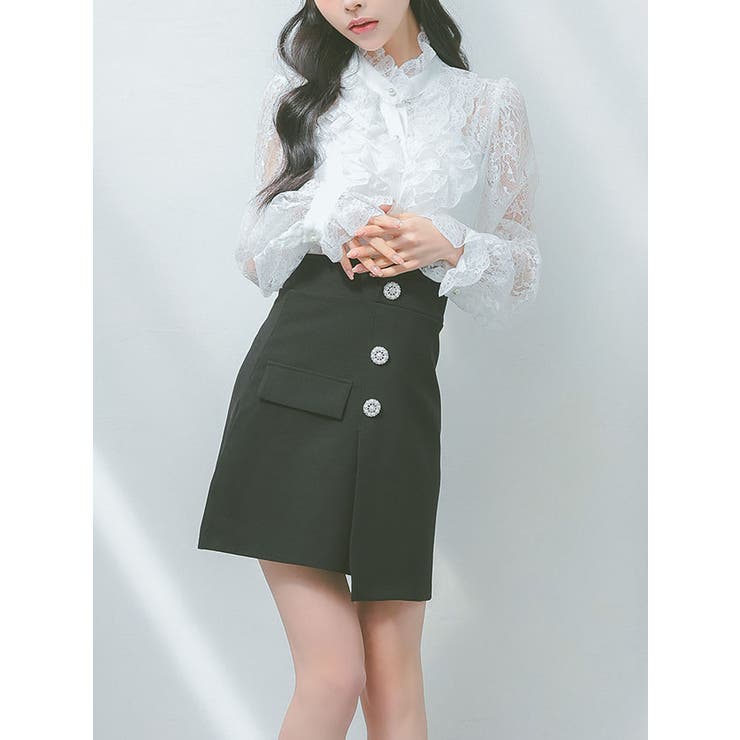 Pimil 韓国セットアップ レースブラウス | Tika | 詳細画像4 