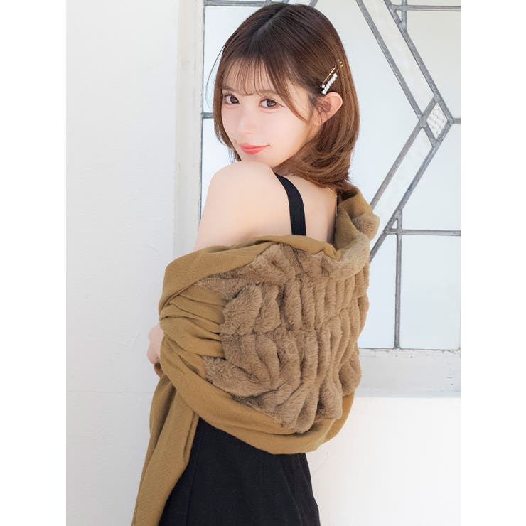 バックファーフリンジニットショール アウター  ソフトニット[品番：XK000013216]｜Tika（ティカ）のレディースファッション通販｜SHOPLIST（ショップリスト）