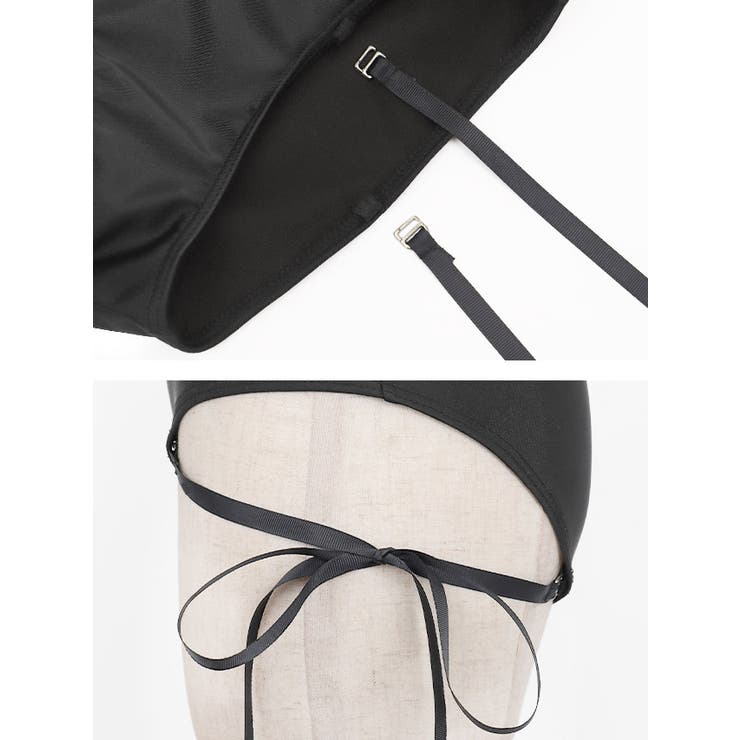 ワンカラー×コードデザインスカーフビスチェ風ビキニ ガーリースイムウェア セクシ… | Tika | 詳細画像8 