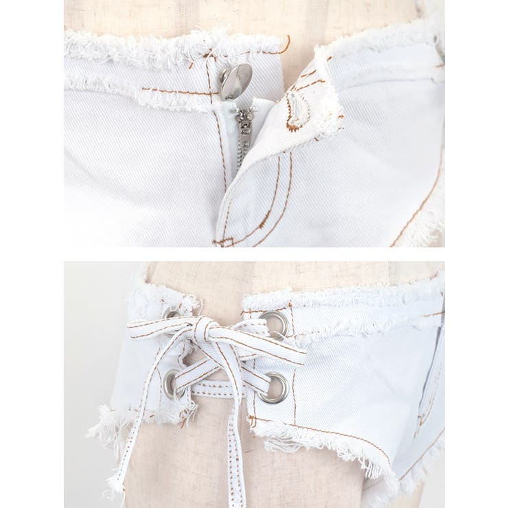 切りっぱなし風×レースアップカットデニムビキニ セクシースイムウェア ギャル水着 | Tika | 詳細画像8 