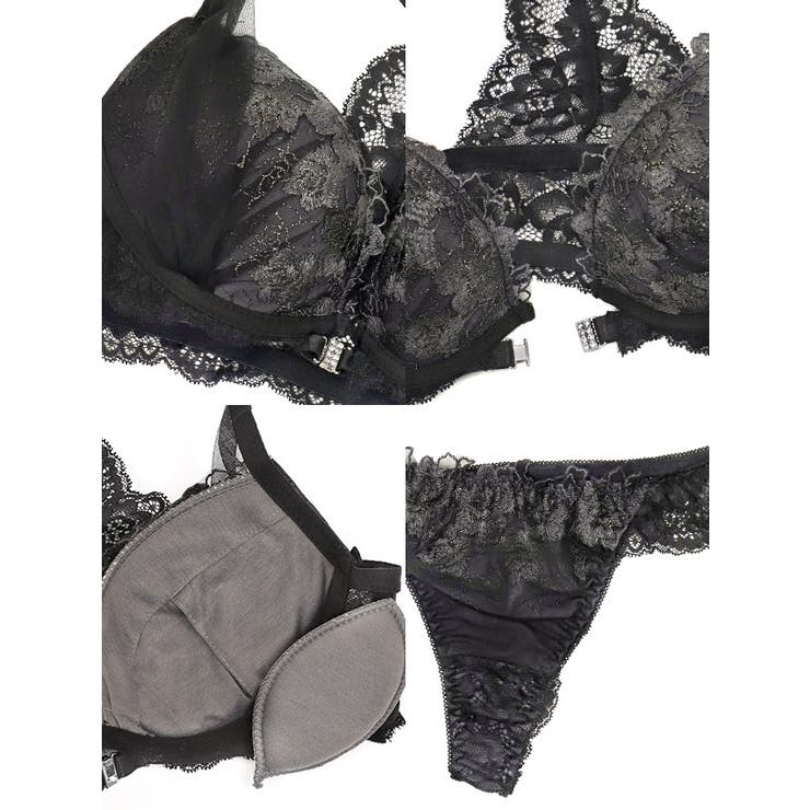 バックレースデザインブラ＆ショーツセット セクシーランジェリー 勝負下着 | Tika | 詳細画像7 