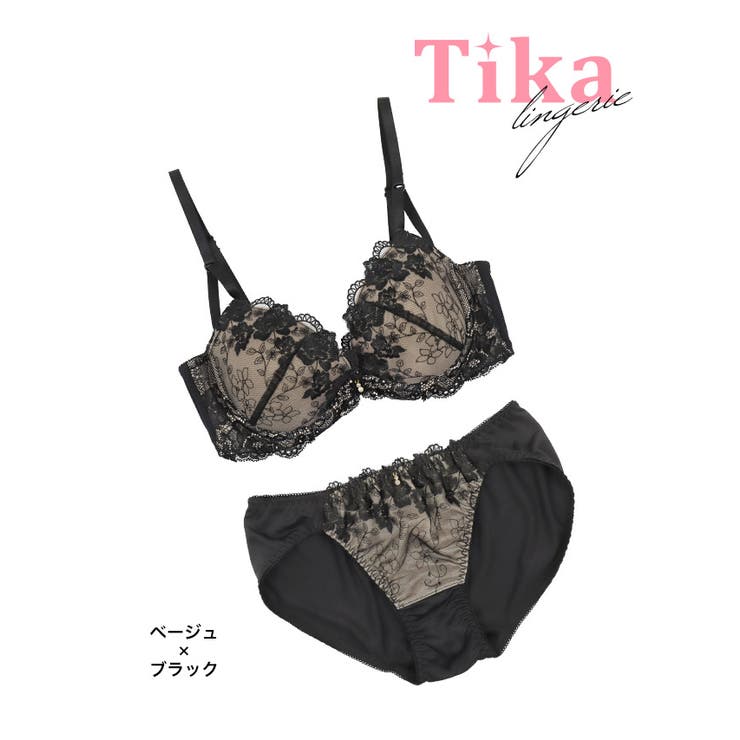Tika バイカラーレースブラ＆ショーツセット 勝負下着 | Tika | 詳細画像8 