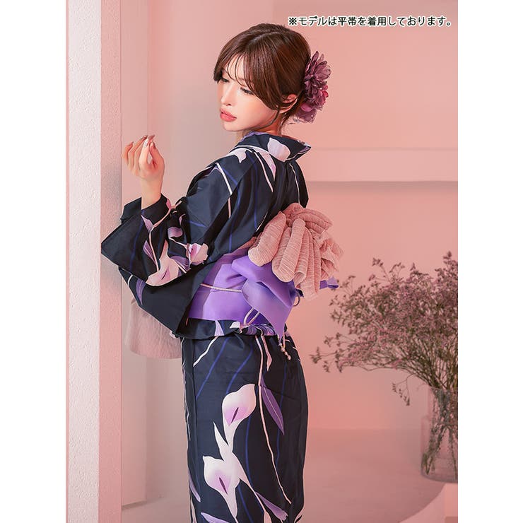 人気ブランド新作豊富 濃紺菖蒲柄浴衣3点セット 粋浴衣[品番：XK000013434 妖艶浴衣 浴衣