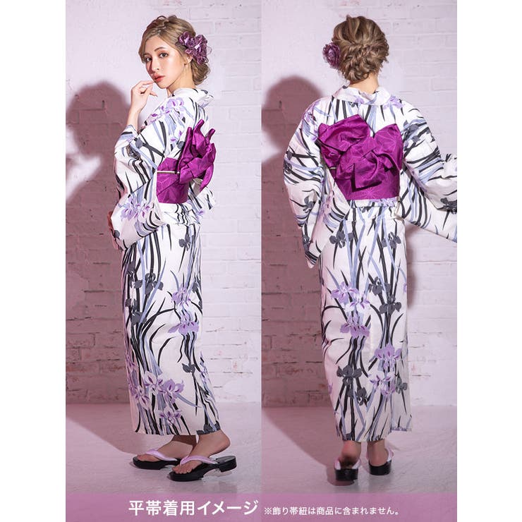 最旬トレンドパンツ 浴衣 妖艶浴衣 平帯[品番：XK000011257]｜Tika（ティカ）の 着物・浴衣