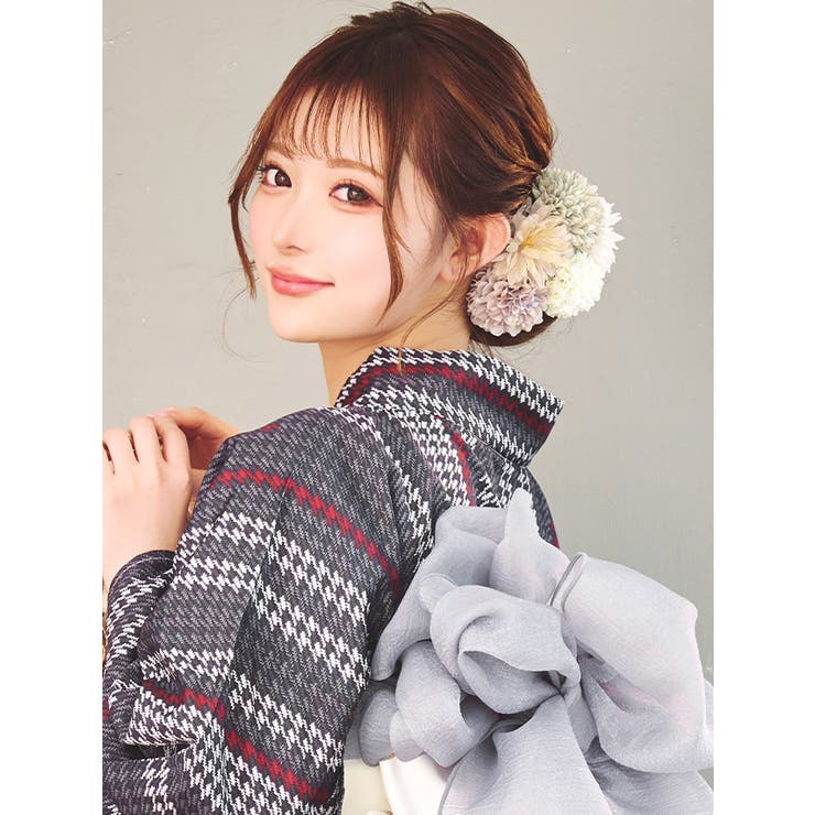 しだれ大小パールニュアンスカラーフラワーヘアアクセサリー6点セット 浴衣小物 | Tika | 詳細画像1 