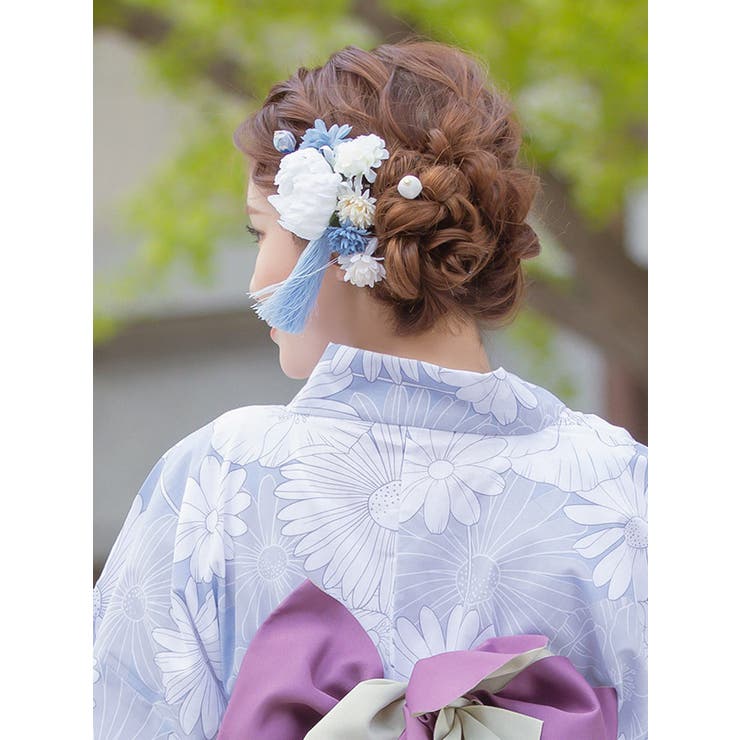 フラワーモチーフ髪飾り9点セット ヘアアクセサリー Uピン[品番