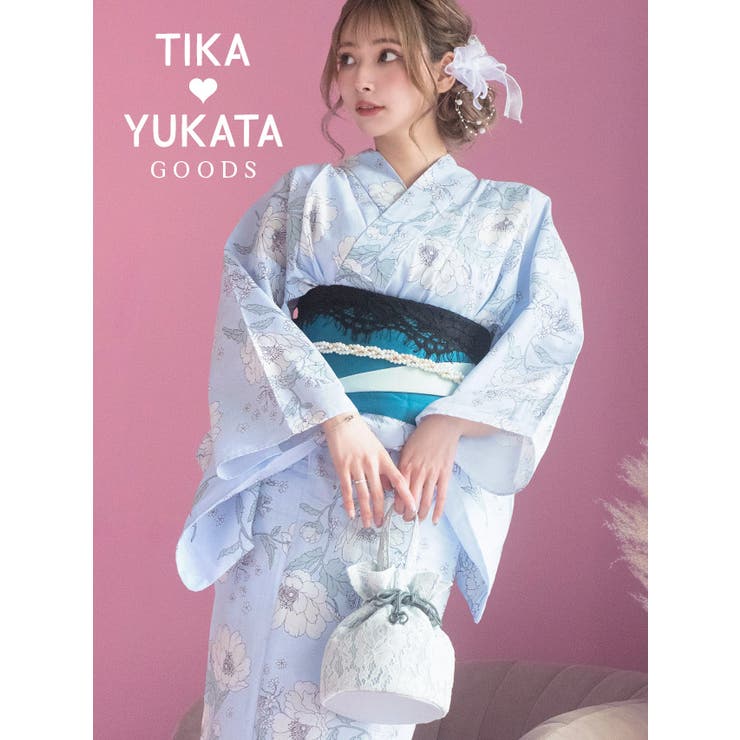 Tika ゆかた 激安 浴衣 バッグ レース 巾着 巾着袋 巾着バッグ