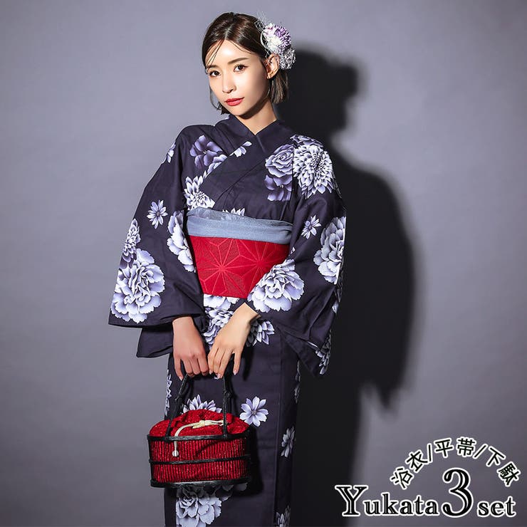 楽天市場】Tika 上品×ガーリーフラワー浴衣3点セット 浴衣セット