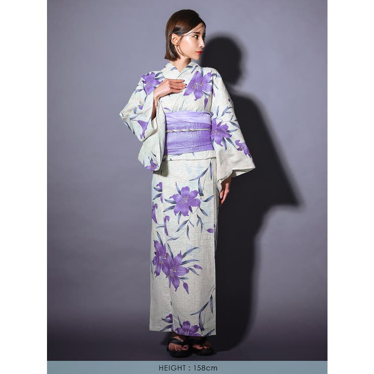 専用　再購入　白鷺文様 浴衣 （紫）　0017 楽天市場】Yukata with egret pattern,Purple, Japanese and