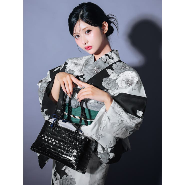 Tika 粋モダン市松牡丹兵児帯浴衣2点セット 浴衣 | Tika | 詳細画像2 