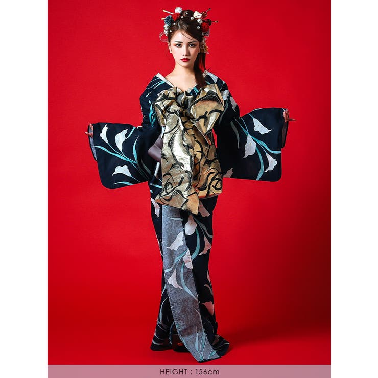 浴衣☆新品未使用☆綿麻☆菖蒲柄☆ブラック 楽天市場】【30%OFF&クーポン配布中】浴衣 綿麻 縞に萩 黒 白