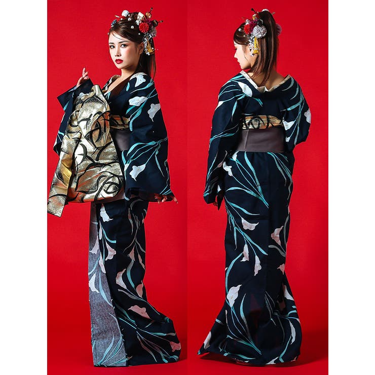 緑　日本　夏祭り　花柄浴衣　花菖蒲 楽天市場】菖蒲（柄菖蒲・あやめ,花火）（浴衣セット｜和服