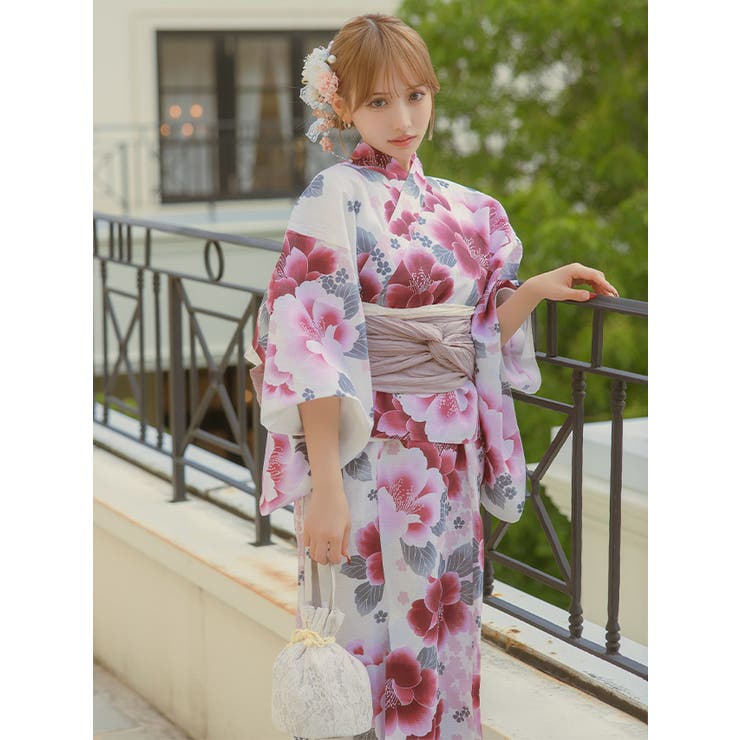 花柄ワンピゆかた ピンク 153-168cm No.3159 花柄ワンピゆかた ピンク 153-168cm No.3159 花柄ワンピゆかた