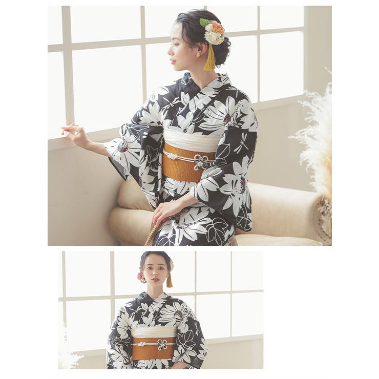 浴衣 レトロ浴衣 3点セット[品番：XK000011699]｜Tika（ティカ