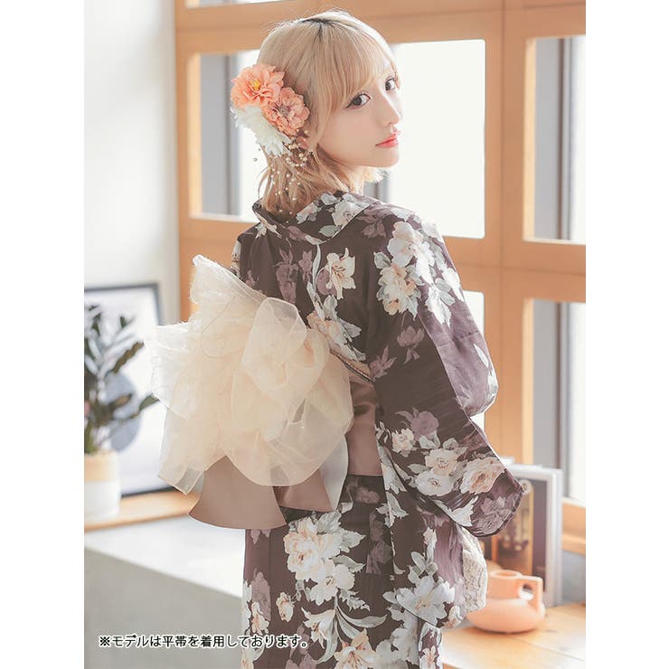 アンティークフラワー浴衣3点セット ガーリー浴衣 sweet浴衣[品番