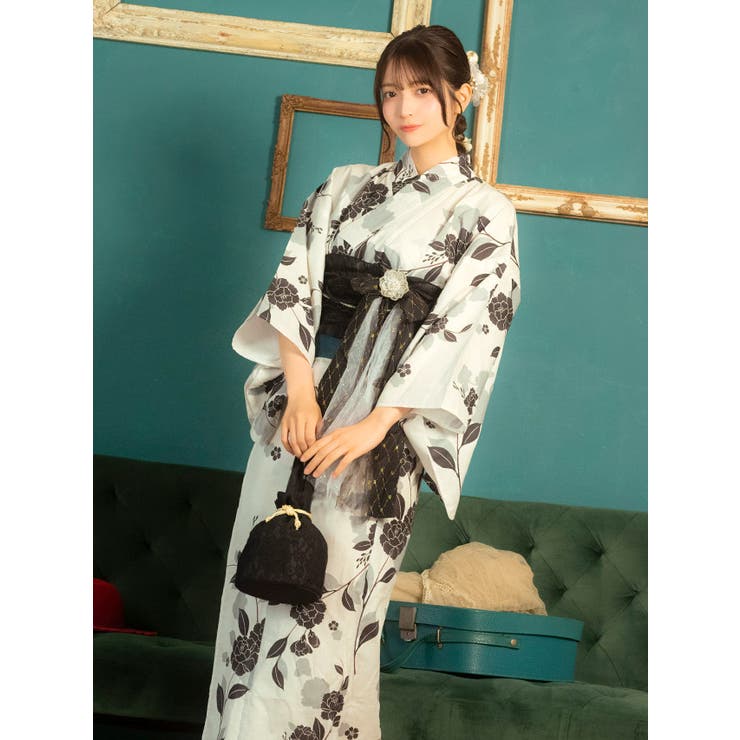 Tika 牡丹大正ロマン二部式浴衣2点セット 浴衣 | Tika | 詳細画像3 