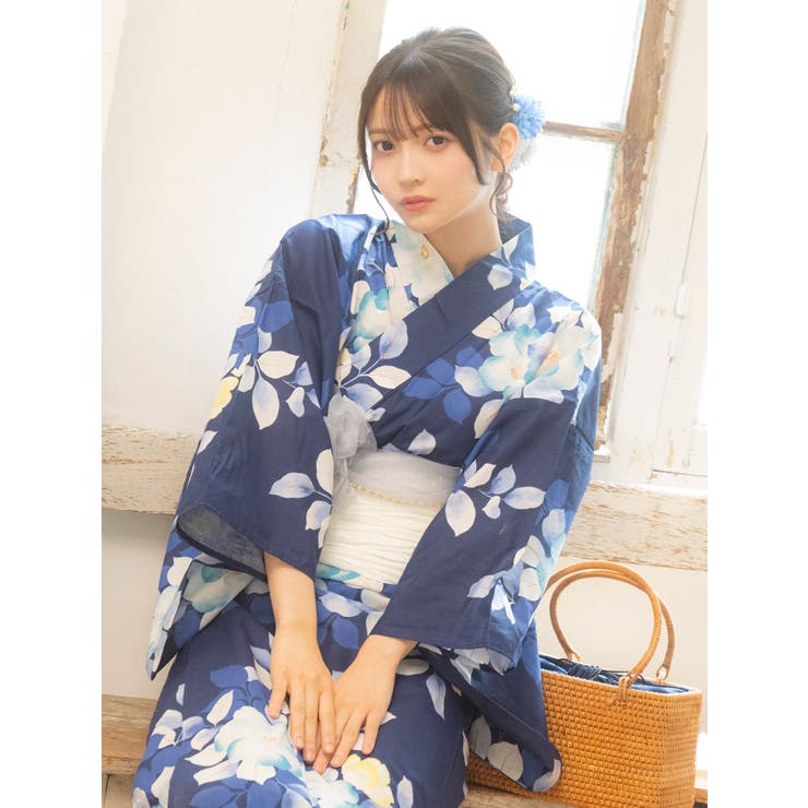 Tika ネイビー×シャクナゲレトロ浴衣2点セット 浴衣 | Tika | 詳細画像6 