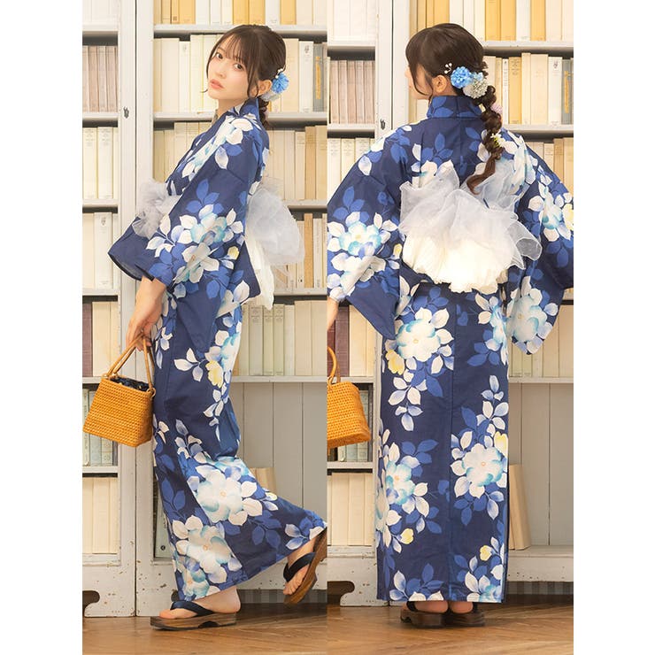 Tika ネイビー×シャクナゲレトロ浴衣2点セット 浴衣 | Tika | 詳細画像8 