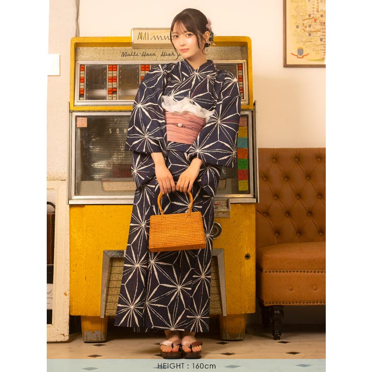 Tika ネイビー×麻の葉粋浴衣2点セット 浴衣 | Tika | 詳細画像7 
