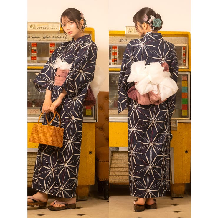 Tika ネイビー×麻の葉粋浴衣2点セット 浴衣 | Tika | 詳細画像8 