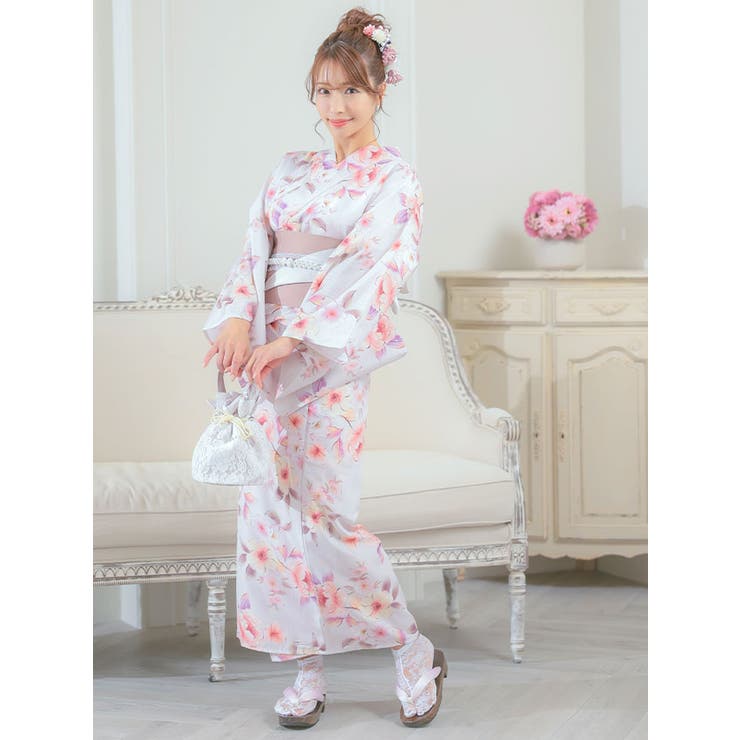 Tika フェミニンニュアンスフラワー模様浴衣2点セット 浴衣 | Tika | 詳細画像3 