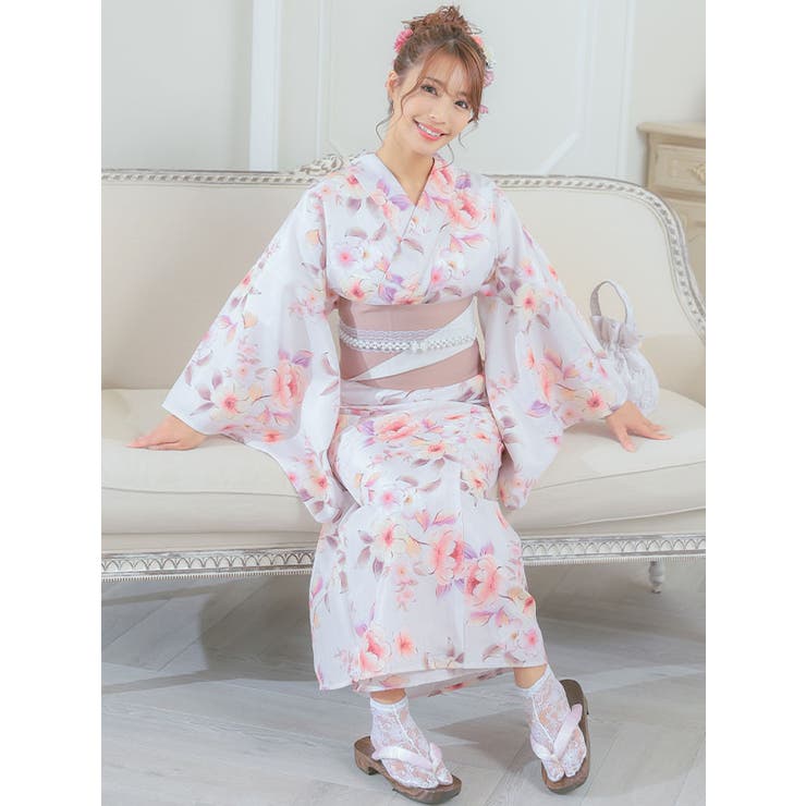 Tika フェミニンニュアンスフラワー模様浴衣2点セット 浴衣 | Tika | 詳細画像4 
