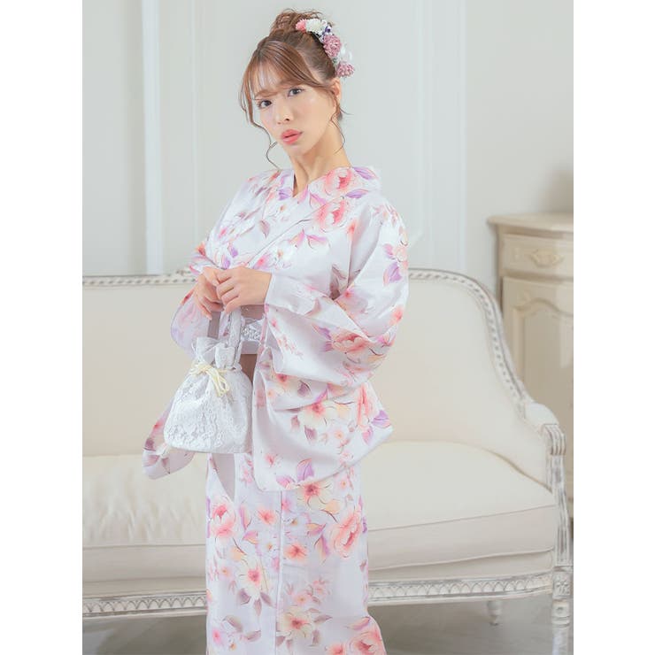 Tika フェミニンニュアンスフラワー模様浴衣2点セット 浴衣 | Tika | 詳細画像6 