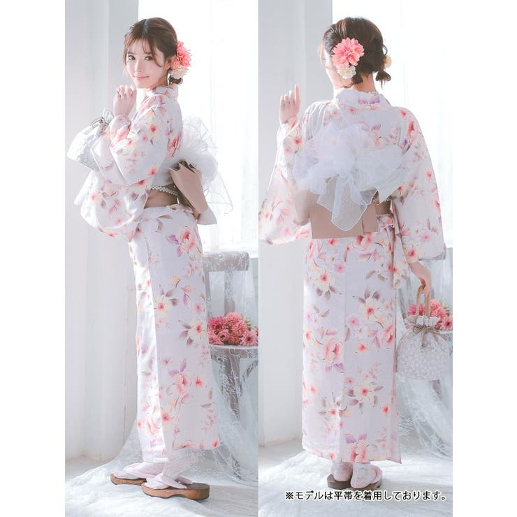 ニュアンスフラワー浴衣3点セット ガーリー浴衣 sweet浴衣[品番