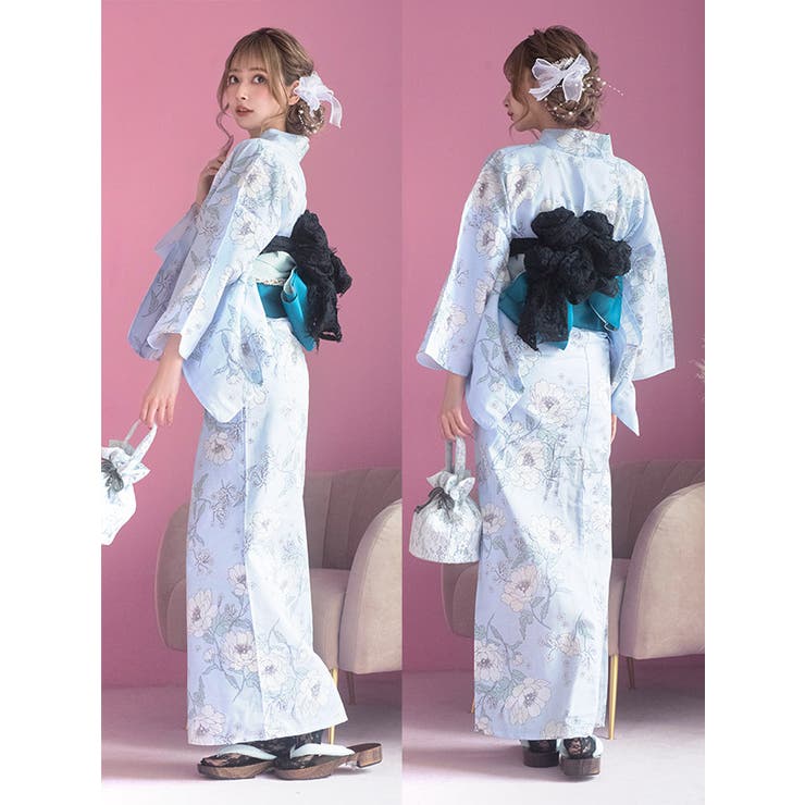 Tika 清楚あざと椿柄浴衣2点セット 浴衣 | Tika | 詳細画像5 