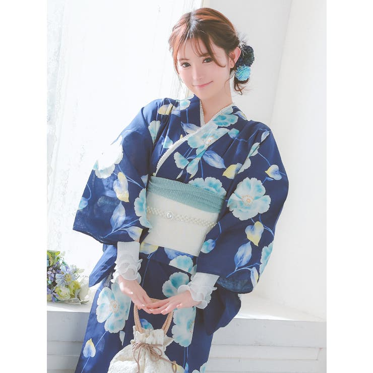 浴衣✴︎芭蕉に縦縞 新品 呉服屋 トールサイズ 着物風 水芭蕉・浴衣セット｜Yahoo