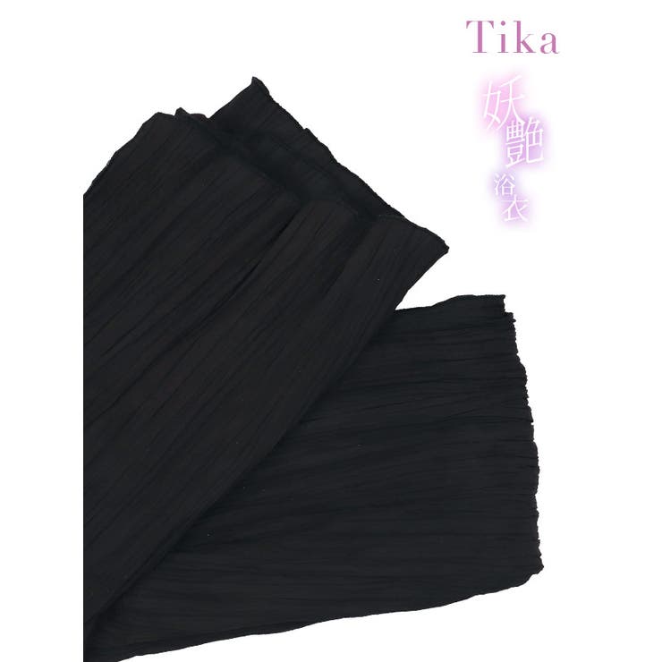クリーム×大輪ニュアンスフラワー浴衣3点セット　Tika クリーム×大輪ニュアンスフラワー浴衣3点セット 浴衣セット