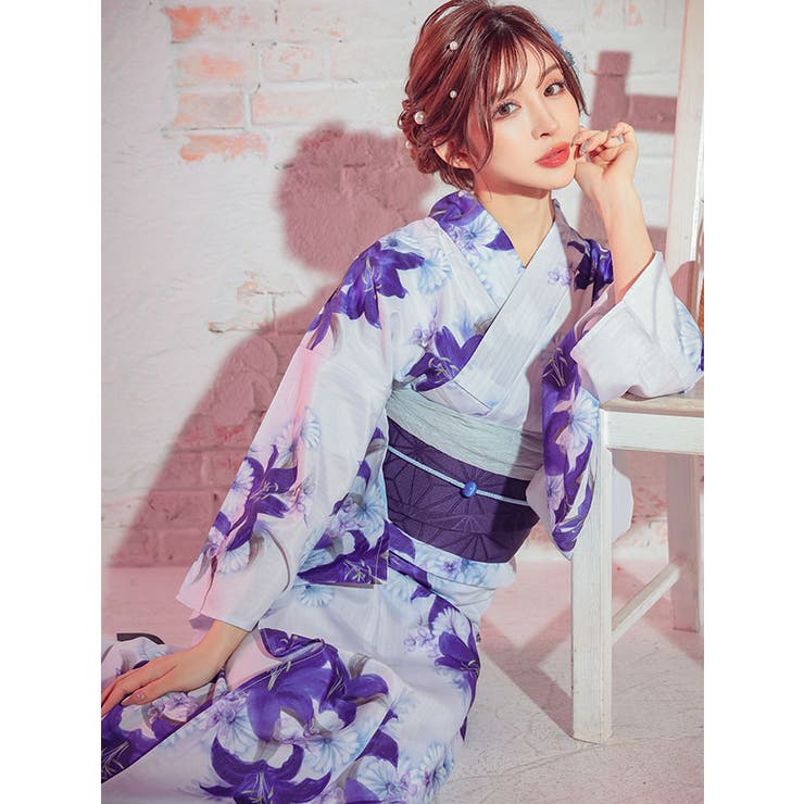楽天市場】Tika 上品×ガーリーフラワー浴衣3点セット 浴衣セット