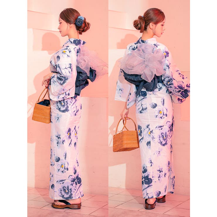 Tika ブルーフラワーレトロ浴衣2点セット 浴衣 | Tika | 詳細画像8 