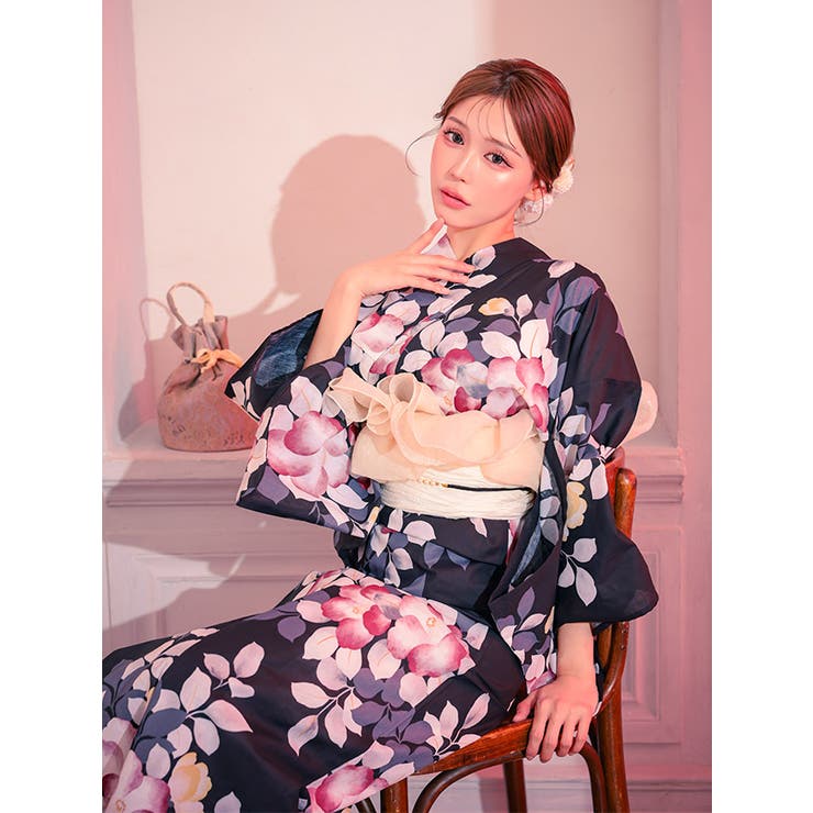 Tika 艶やか椿浴衣2点セット 浴衣 | Tika | 詳細画像4 