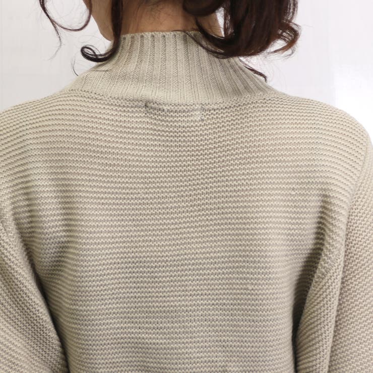 ハイネックバルーン袖ケーブルニットトップス トップス バルーン