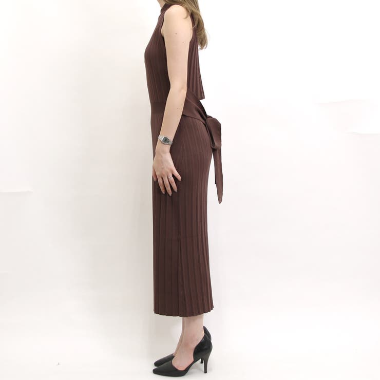 リブハイネックノースリリボンワンピース レディース ファッション | non-hedge  | 詳細画像10 