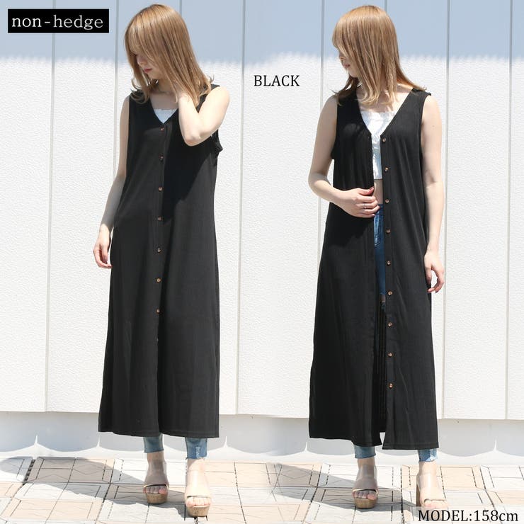 前後2WAYノースリーブロングワンピース レディース ファッション