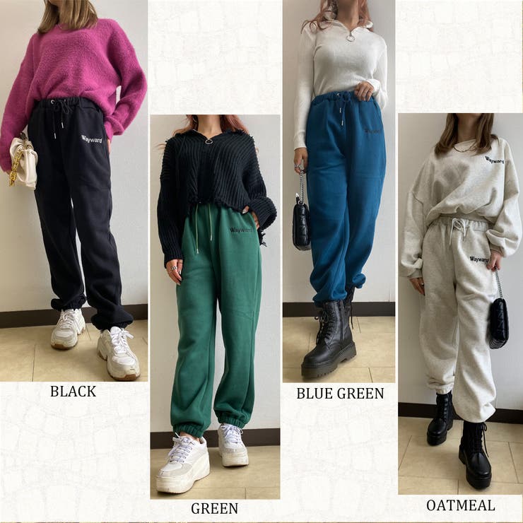 ロゴ裏起毛スウェットジョガーパンツ ファッション 福袋特集 スウェットパンツ おしゃれ